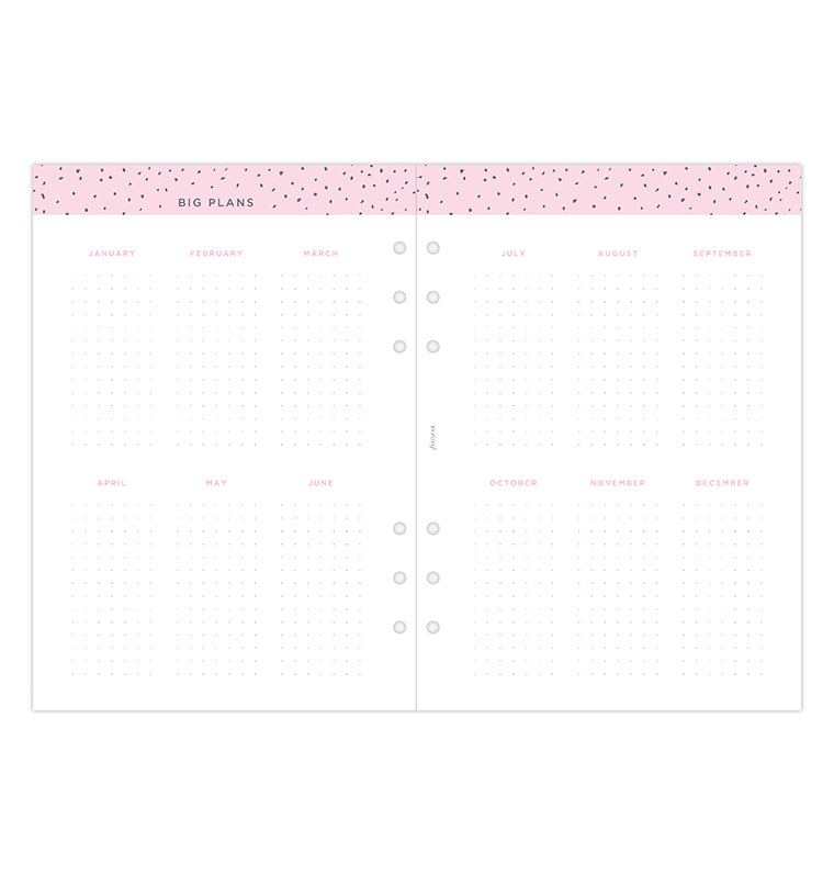 Confetti Week On Two Pages Diary - A5 2025 Multilanguage