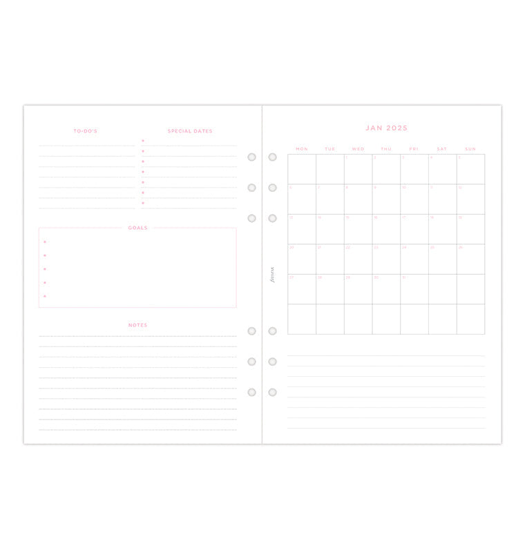 Confetti Week On Two Pages Diary - A5 2025 Multilanguage