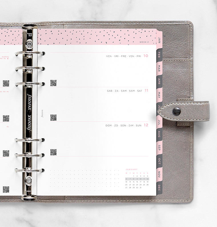 Confetti Week On Two Pages Diary - A5 2025 Multilanguage