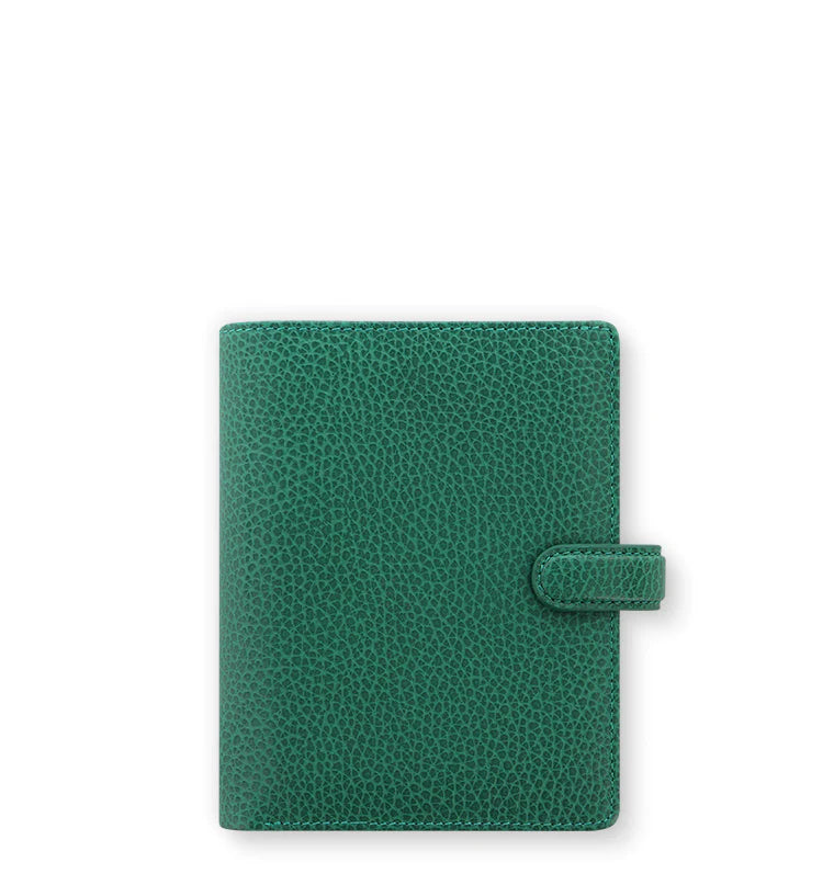 Filofax Finsbury Pocket Leather Organiser in Forest Green