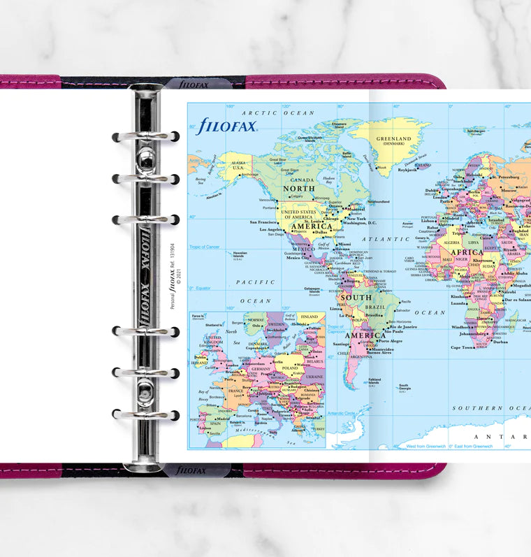 Filofax Map Insert World Map Refill Personal - Filofax – Filofax AP