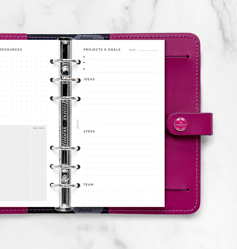 Filofax Projects & Goals Tracker Refill