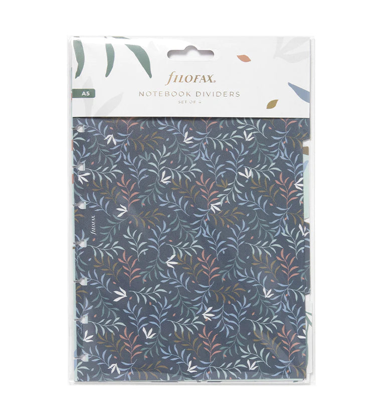 Filofax Botanical A5 Dividers for our Refillable Notebooks, with packaging