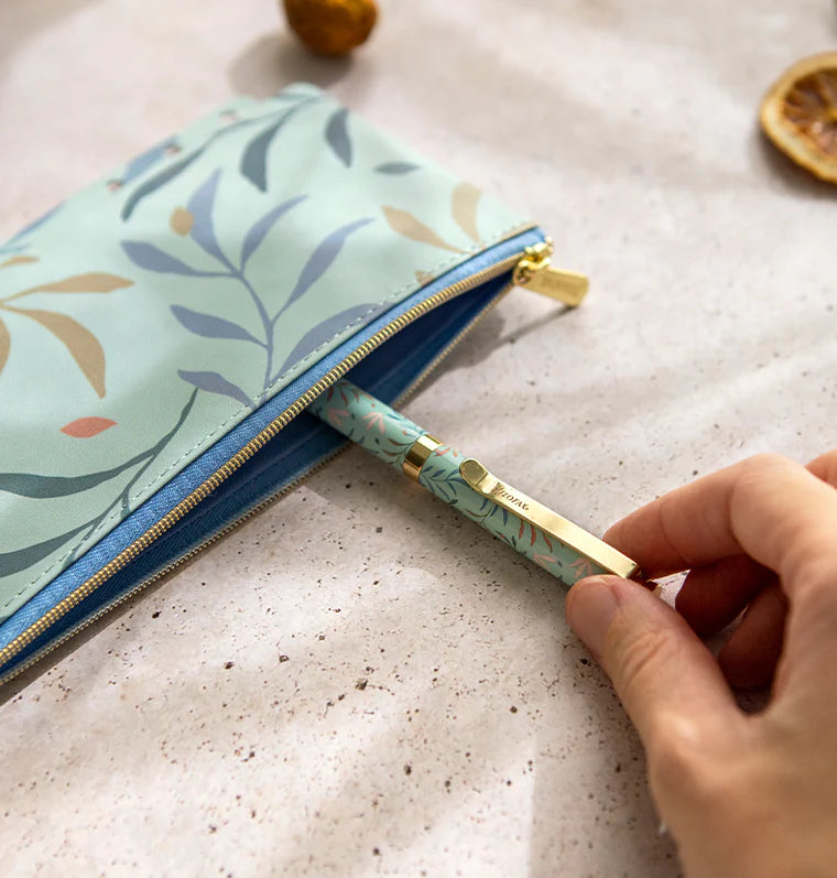 Filofax Botanical Zipper Pouch and matching Botanical Ballpoint pen