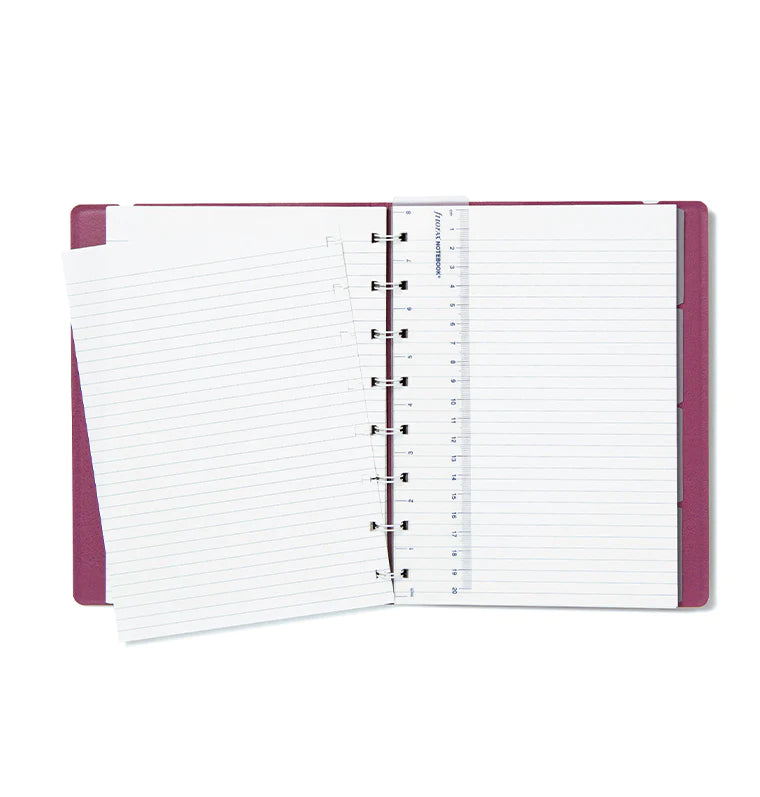 Filofax Contemporary A5 Refillable Notebook in Plum purple with movable pages