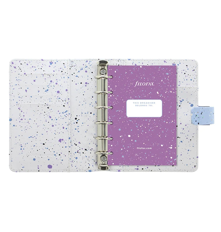 Expressions Sky Blue Pocket Organiser, open view
