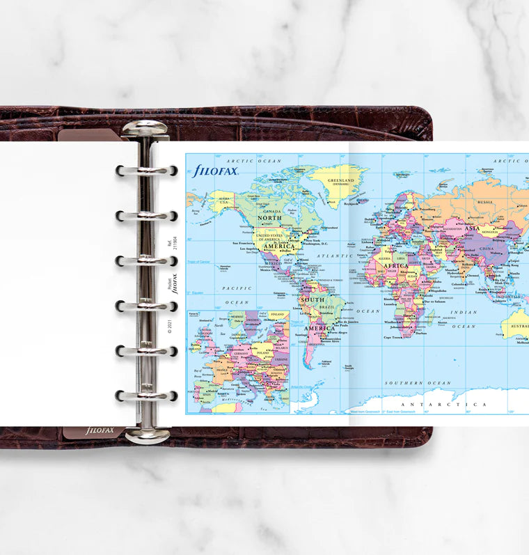 Filofax Map Insert World Map Refill Pocket - Filofax – Filofax AP