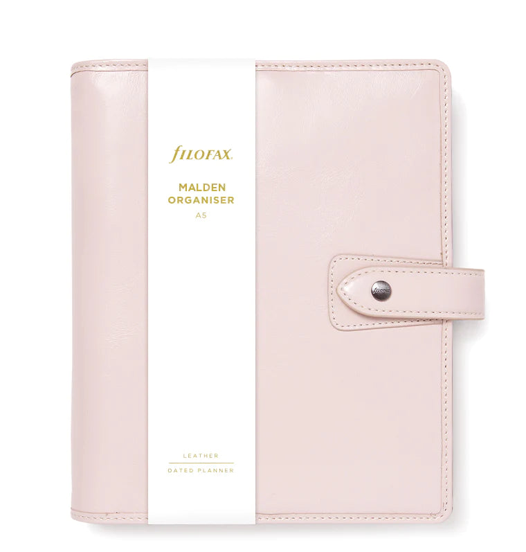 Filofax Malden A5 Leather Organiser Pink in packaging