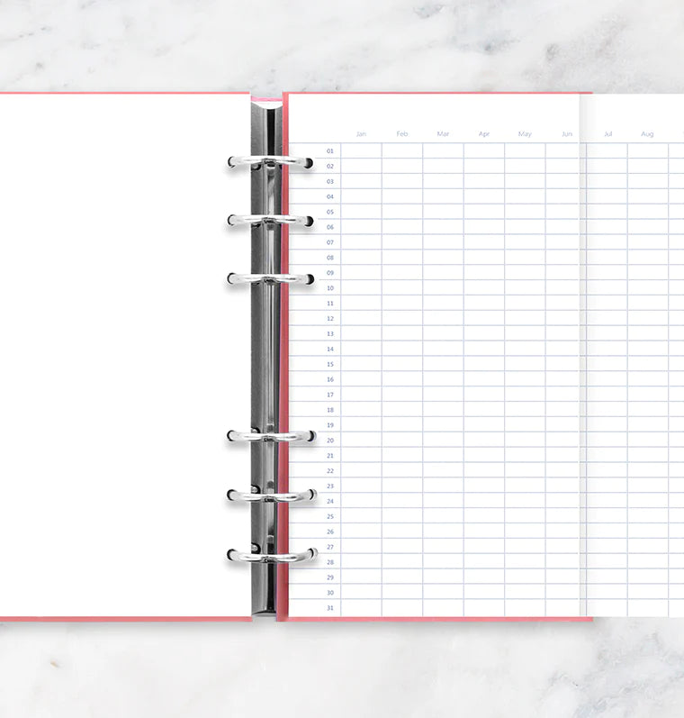 Clipbook Undated Year Planner Refill - Personal size - Filofax