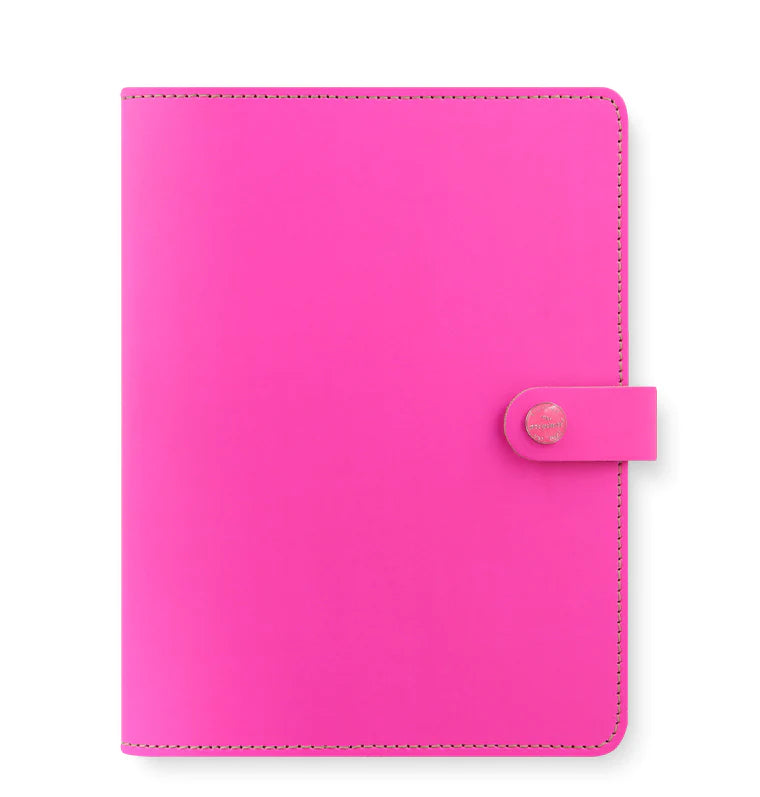 Filofax The Original A5 Leather Folio in Fluorescent Pink
