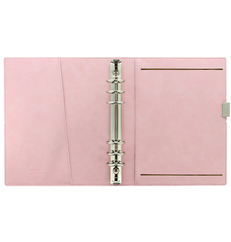 Filofax Domino Soft Pale Pink A5 Organiser, open view