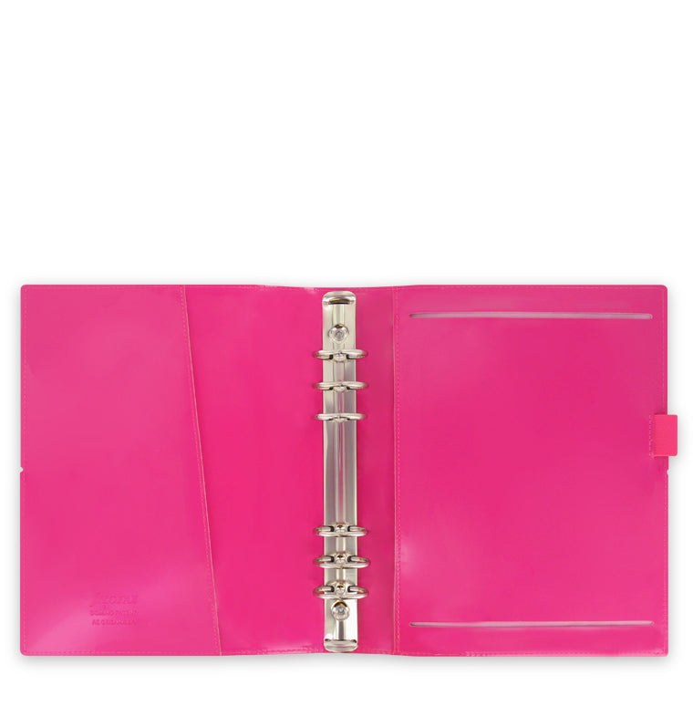 Domino Patent A5 Organiser  Hot Pink