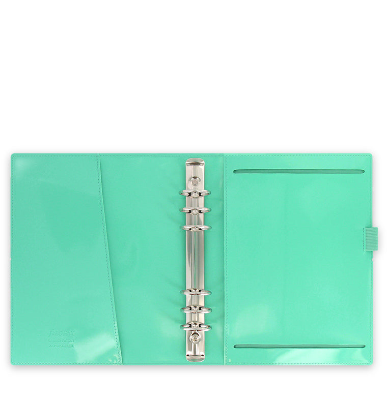 Domino Patent A5 Organiser Turquoise