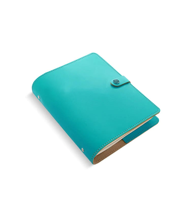 FILOFAX PERSONAL ORGANISER TEAL GRAINED PREMIUM LEATHER COMPLETE INSERTS  NEW