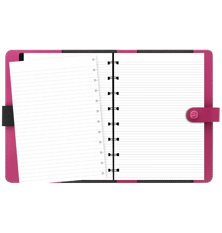 Filofax The Original A5 Leather Folio in Raspberry - with refillable notebook 